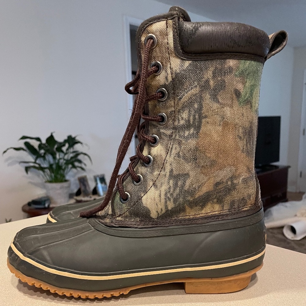 Timber Wolf Thermolite Camouflage Camo Waterproof Lace Up Boots Size 7 Hunting